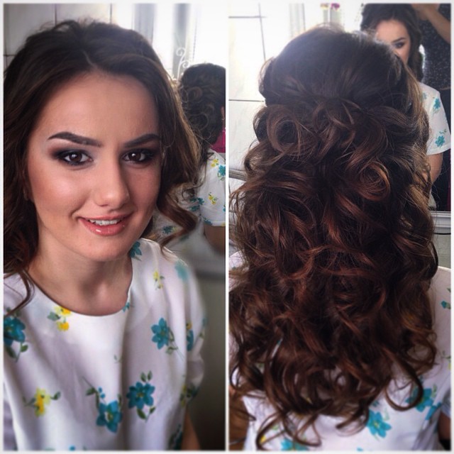 #hairstyle #makeup @vika_komarik #makeup #hairstyle #maxwoman #curls #wedding #prom #makeupartist #makeupartistkyiv #stylist #mywork #mac #inglot in Sand Diego, CA