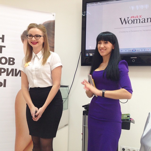 At the hairstyle masterclass by #MaxWoman @Tatiana_skornyakova @keune #keune #topcosmetics @topcosmetics in Sand Diego, CA