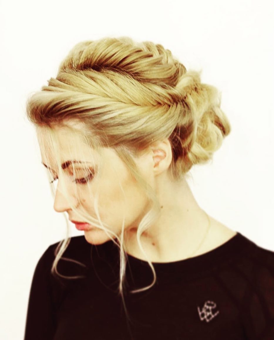 Braided hairstyle for superstar @lenurijkiev ? #hairstyle #hairstylist #makeupartistkiev #stylistkiev #browartistkiev in Sand Diego, CA